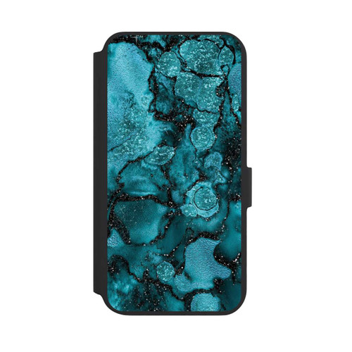 Samsung Galaxy S22+ NIVOflip  Blauer Glitzerlook