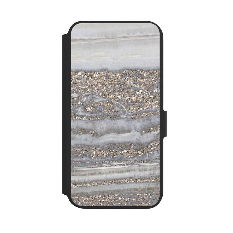 Galaxy S22 + NIVOflip White Glitter Marble Look