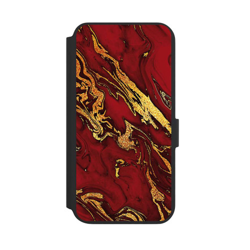 Samsung Galaxy S22+ NIVOflip Red Gold Marble Look