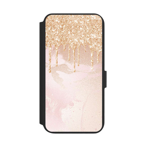 Samsung Galaxy S22+ NIVOflip Rosegold Glitter Droplet Look