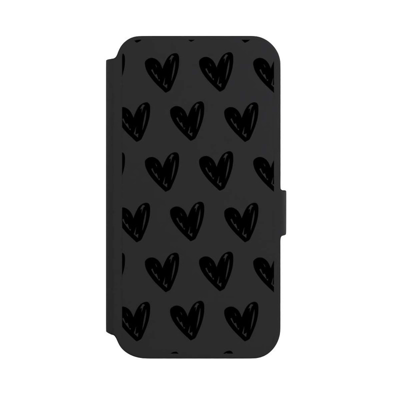 Galaxy S22 + NIVOflip Coeurs noirs sans fond