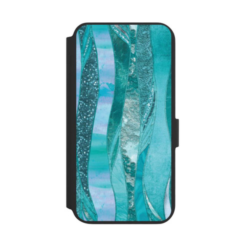 Samsung Galaxy S22+ NIVOflip glamouröser Glitzerlook blau