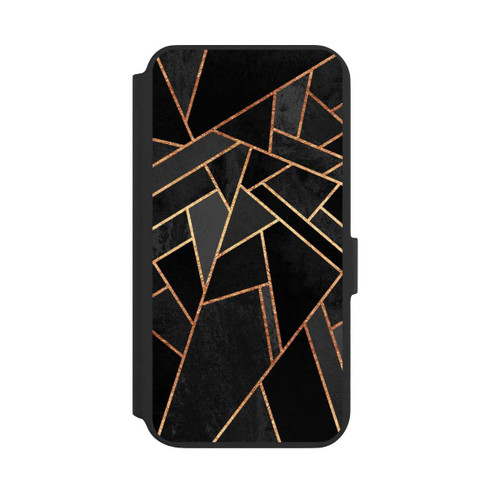Samsung Galaxy S22+ NIVOflip Schwarze Nacht Gold Druck