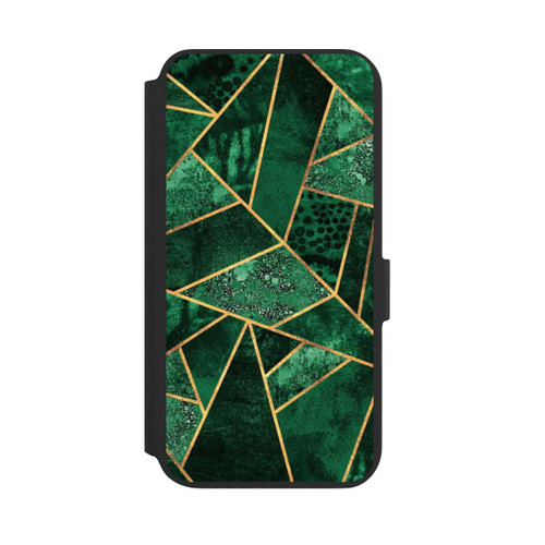 Samsung Galaxy S22+ NIVOflip Tief Smaragdgrün Golddruck