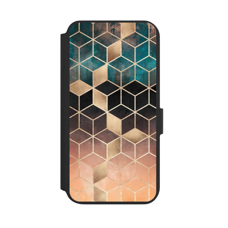 Galaxy S22 + NIVOflip Cubes de rêve imprimé doré