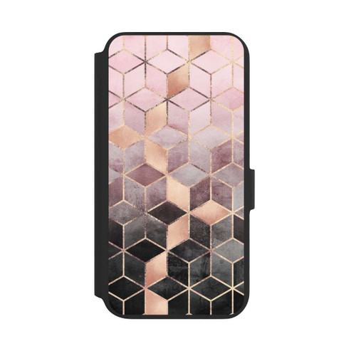 Samsung Galaxy S22+ NIVOflip Pink-grauer Farbverlauf Würfel Druck