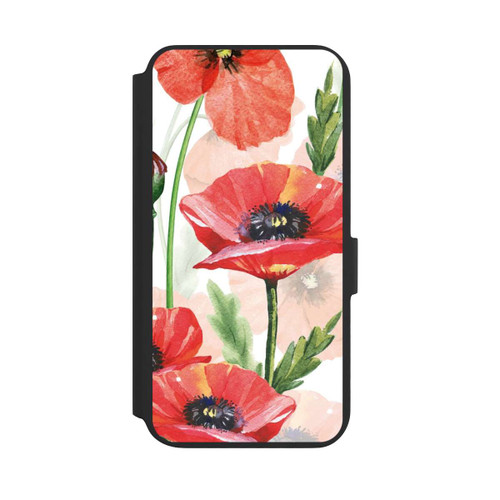 Samsung Galaxy S22+ NIVOflip Wasserfarbe Mohnblumen
