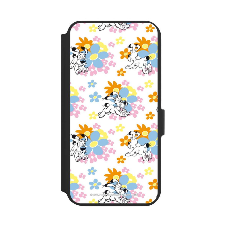 Galaxy S22 + NIVOflip Idéfix sur fleurs colorées