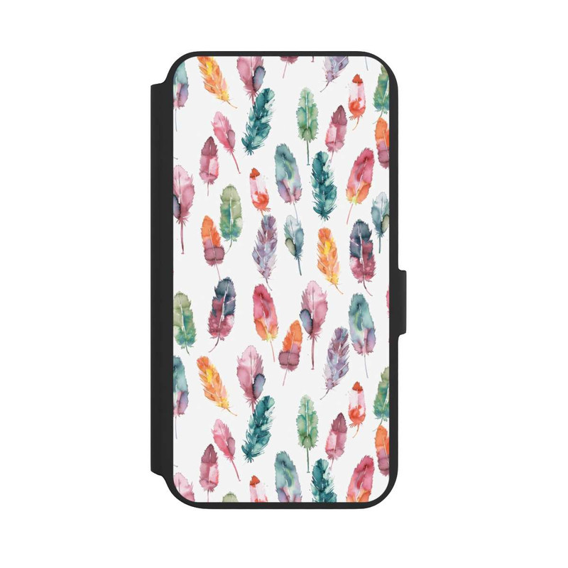 Galaxy S22 + NIVOflip Boho Watercolor Feathers