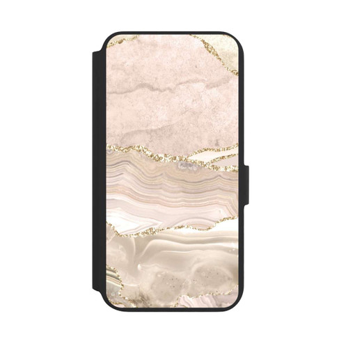 Samsung Galaxy S22+ NIVOflip Marmor rosa-goldene Streifen