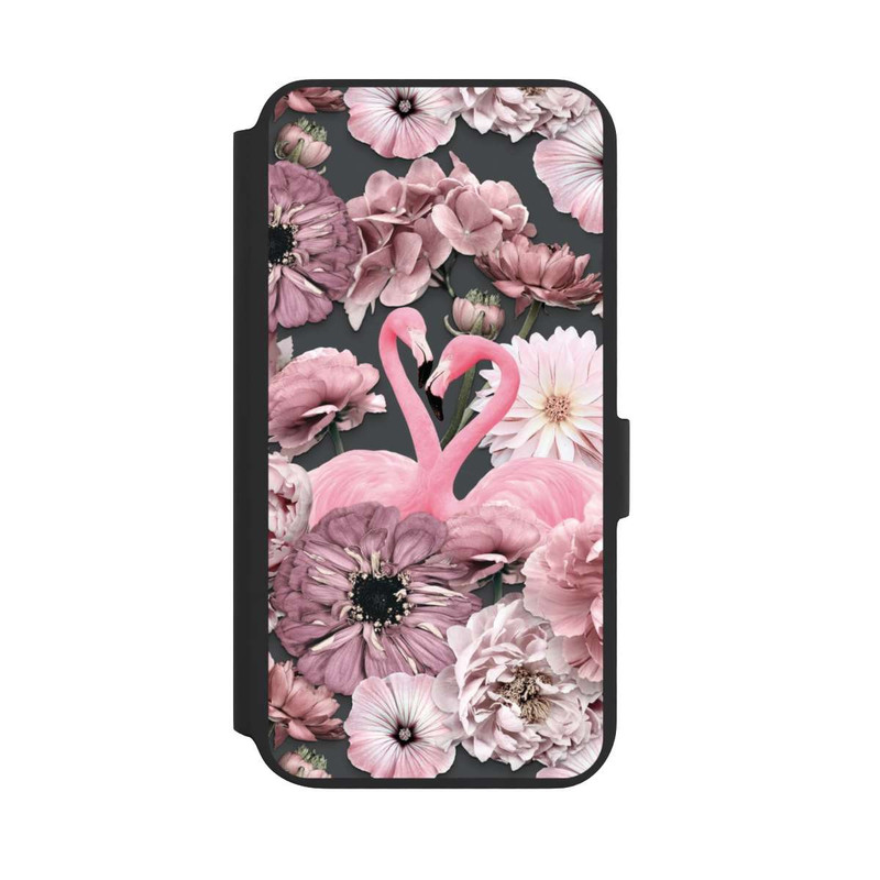 Galaxy S22 + NIVOflip Flamants roses en motif de fleurs