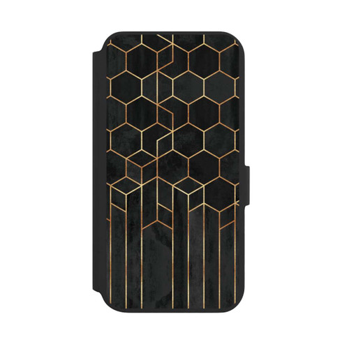 Samsung Galaxy S22+ NIVOflip Schwarze Sechsecke