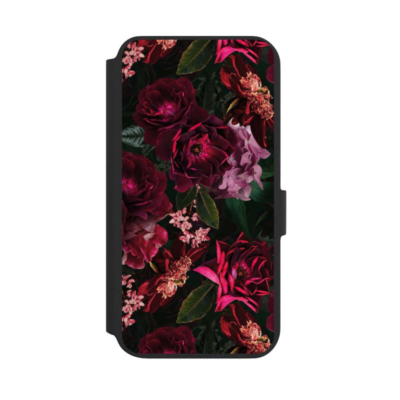 Galaxy S22 + NIVOflip Dark Red and Pink Flowers