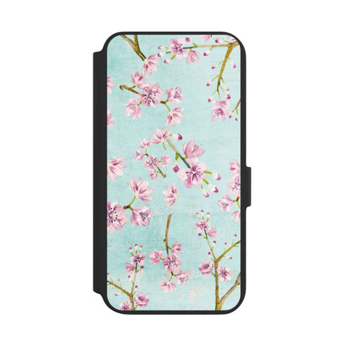 Samsung Galaxy S22+ NIVOflip Cherry Blossom Twigs Pattern Light Blue
