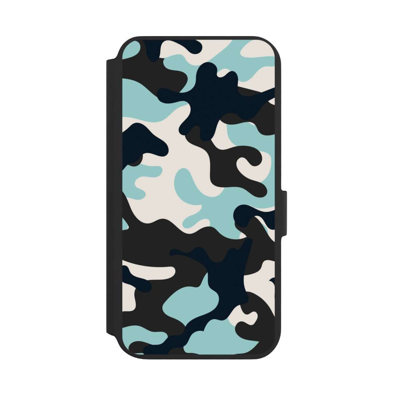 Galaxy S22 + NIVOflip Blaues Camouflage