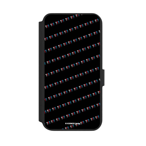 Samsung Galaxy S22+ NIVOflip Drei Fragezeichen Muster Schräg