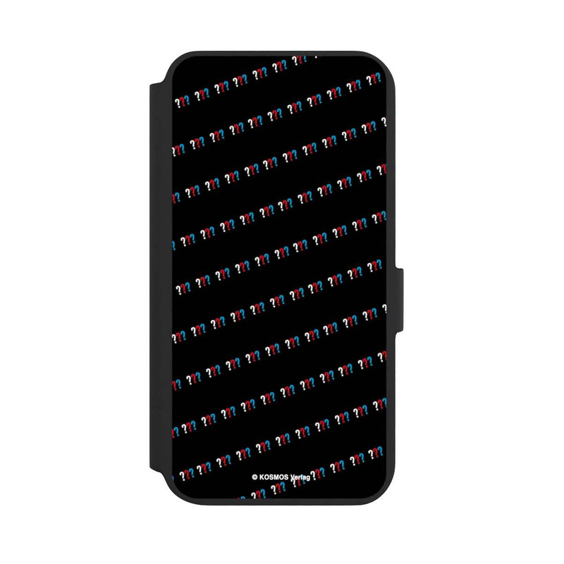 Galaxy S22 + NIVOflip Drei Fragezeichen Muster Schräg