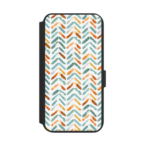 Samsung Galaxy S22+ NIVOflip Elegant Fall Chevron Blue Orange