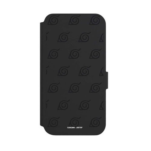 Samsung Galaxy S22+ NIVOflip Schwarzes Konoha-Muster Transparent