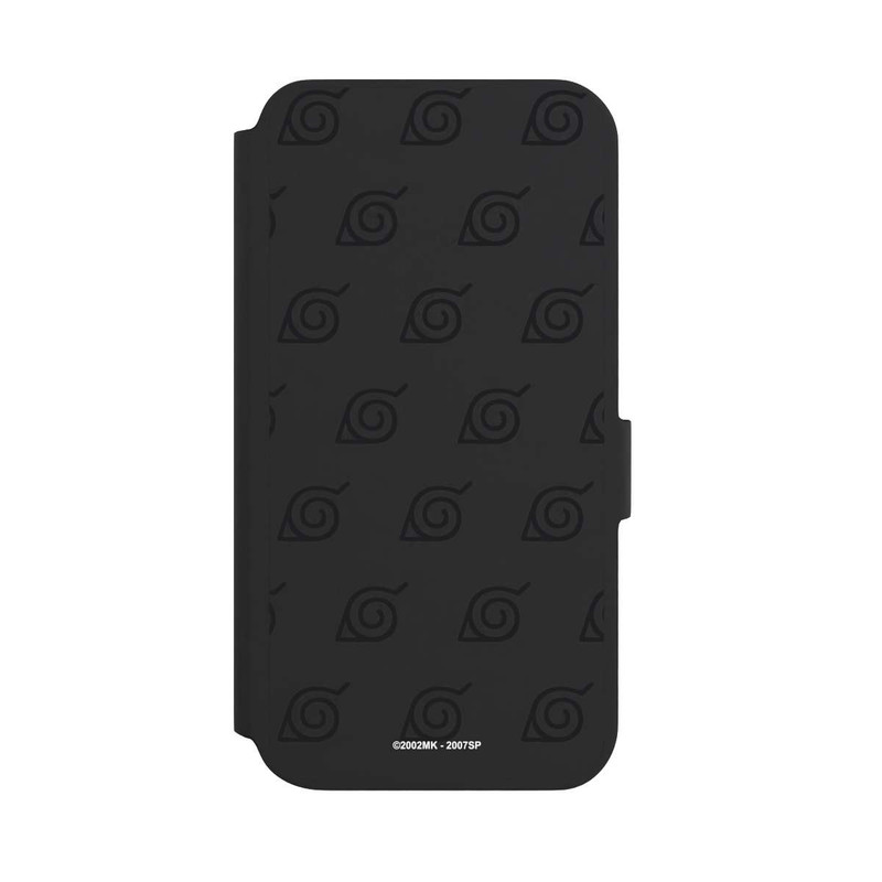 Galaxy S22 + NIVOflip Black Konoha Pattern Transparant
