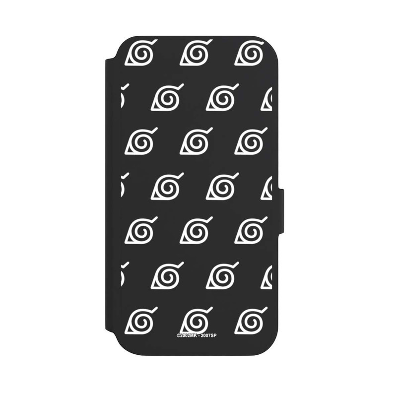 Galaxy S22 + NIVOflip Konoha Pattern Blanc sur Fond Transparent