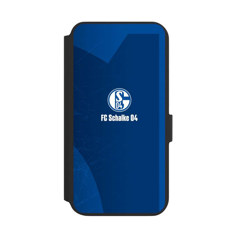 Galaxy S22 + NIVOflip Schalke 04 Blauer Hintergrund Mit Logo