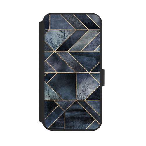 Samsung Galaxy S22+ NIVOflip Abstraktes Natur-Dunkelblau