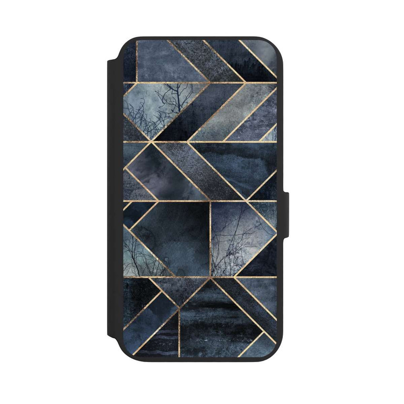 Galaxy S22 + NIVOflip Abstraktes Natur-Dunkelblau