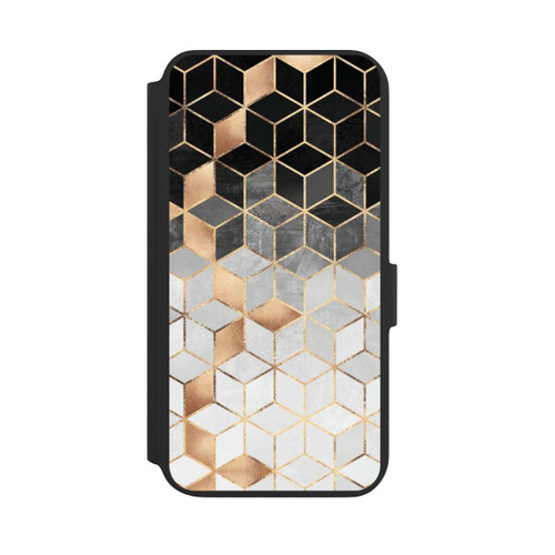 Samsung Galaxy S22+ NIVOflip Würfel dunkel und gold
