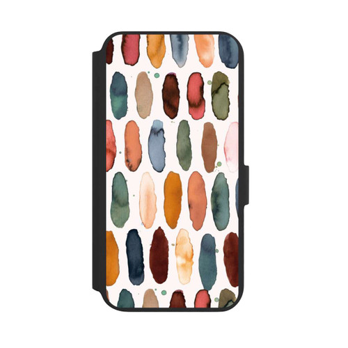 Samsung Galaxy S22+ NIVOflip Aquarellstriche aus mineralischem Terrakotta