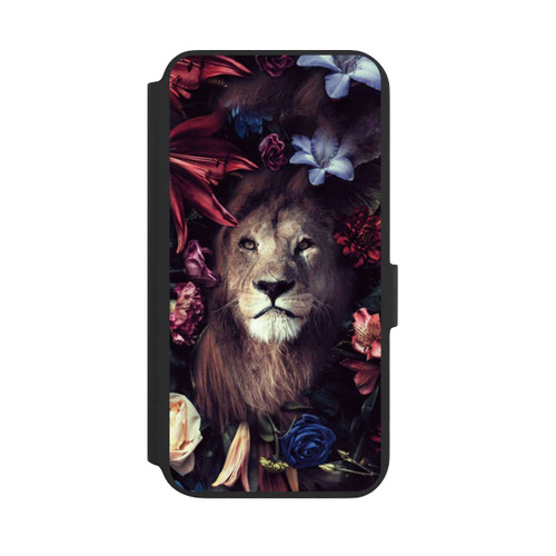 Samsung Galaxy S22+ NIVOflip Löwe Blumenrahmen