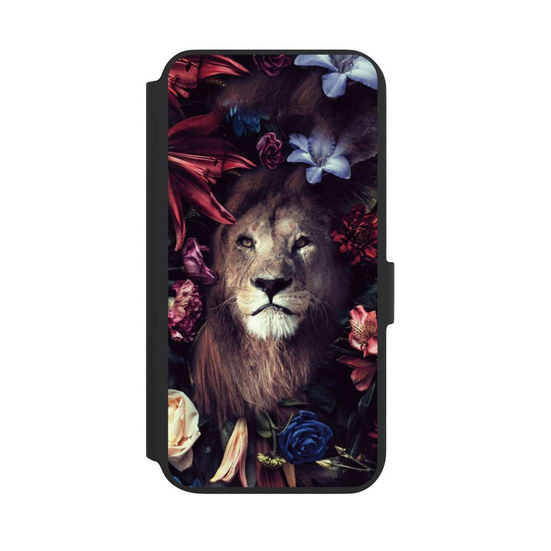 Galaxy S22 + NIVOflip Löwe Blumenrahmen