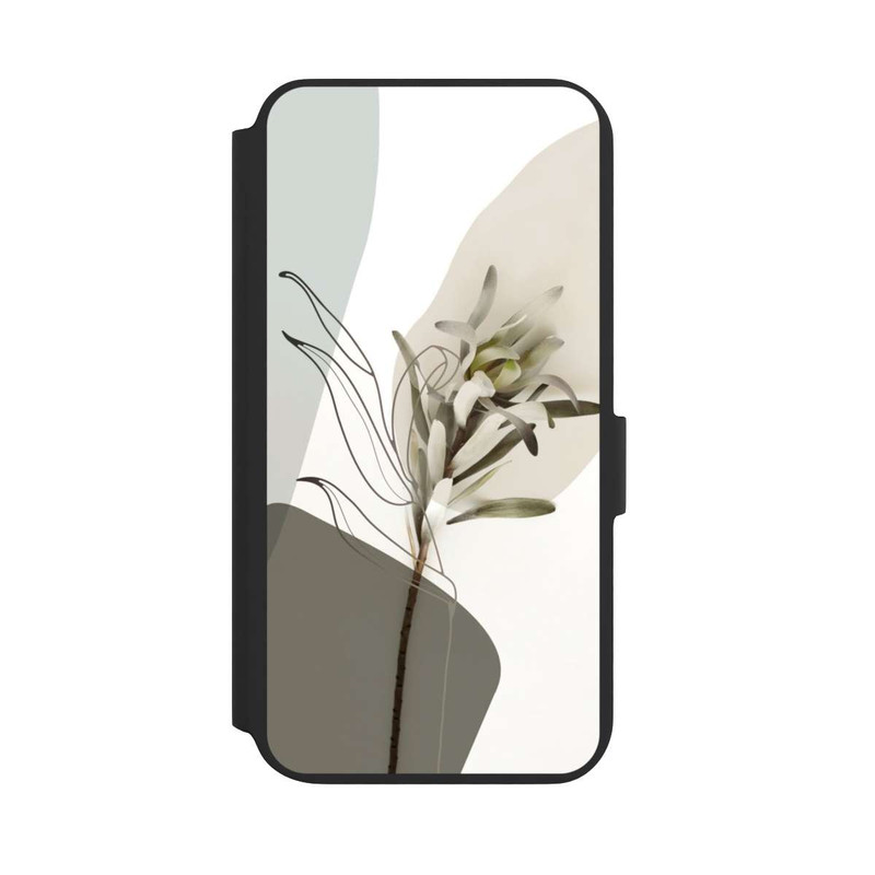 Galaxy S22 + NIVOflip Boho Line Art Olivgrün