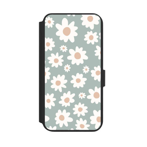 Samsung Galaxy S22+ NIVOflip Daisy Flower Seamless Pattern Green