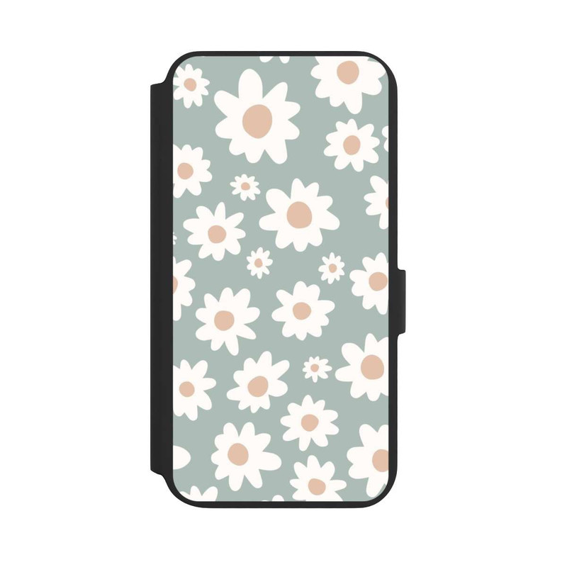 Galaxy S22 + NIVOflip Daisy Flower Seamless Pattern Green