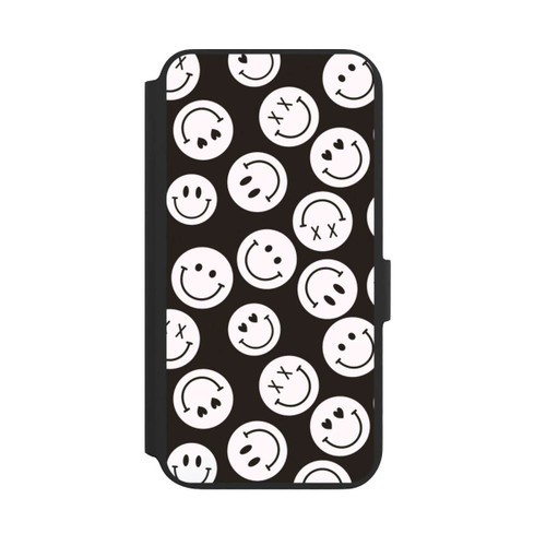 Samsung Galaxy S22+ NIVOflip Smiles Emotes Pattern Black And White