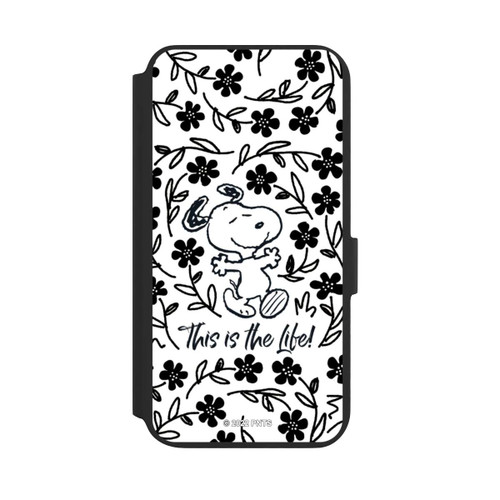 Samsung Galaxy S22+ NIVOflip Snoopy schwarz und weiß This Is The Life