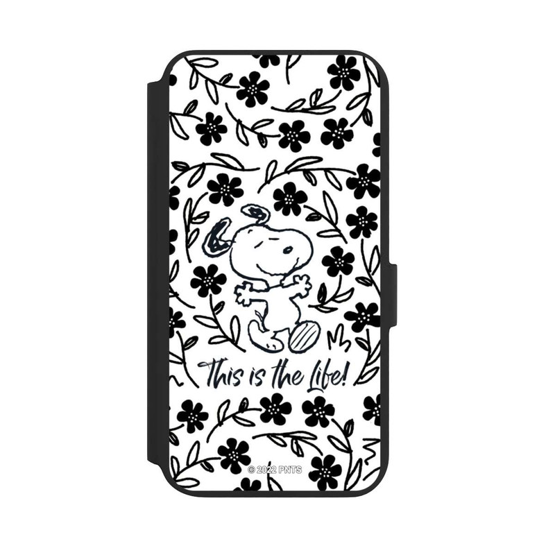 Galaxy S22 + NIVOflip Snoopy schwarz und weiß This Is The Life