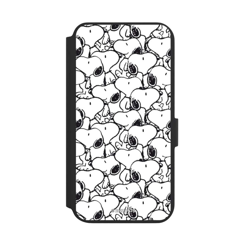 Galaxy S22 + NIVOflip Snoopy Muster Schwarz und Weiß