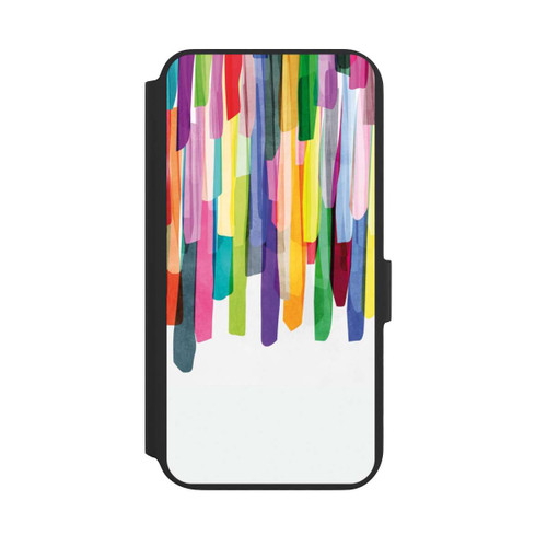 Samsung Galaxy S22+ NIVOflip Rayures colorées fond blanc