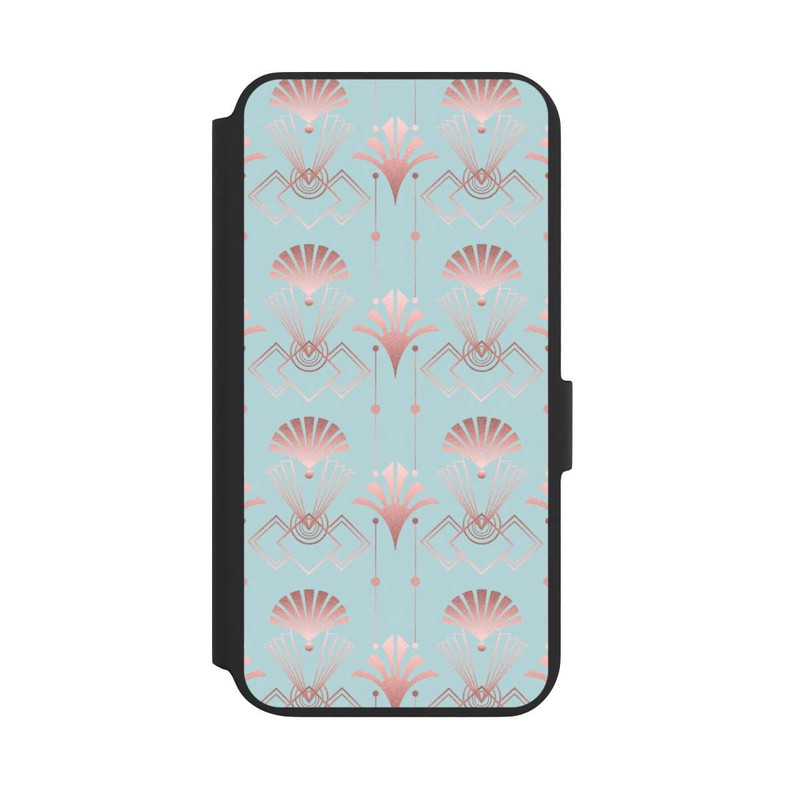 Galaxy S22 + NIVOflip Art Deco Rose Gold Elegance Blue