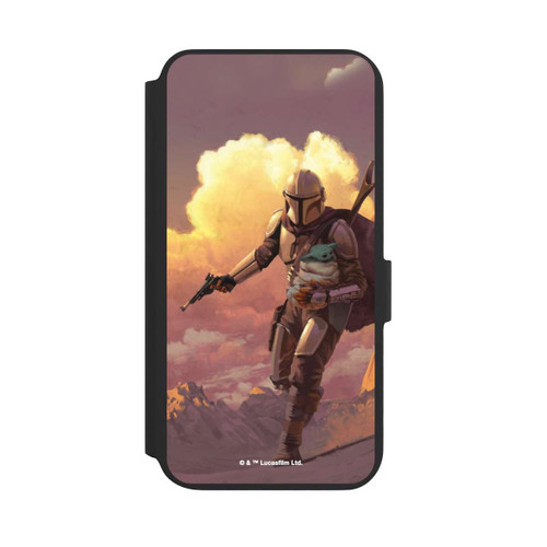 Samsung Galaxy S22+ NIVOflip Der Mandalorianer und Grogu Sonnenguntergang Wolken