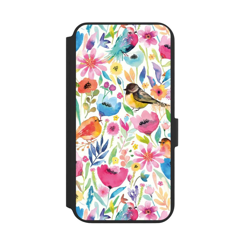 Galaxy S22 + NIVOflip Wunderliche Vögel und Blumen