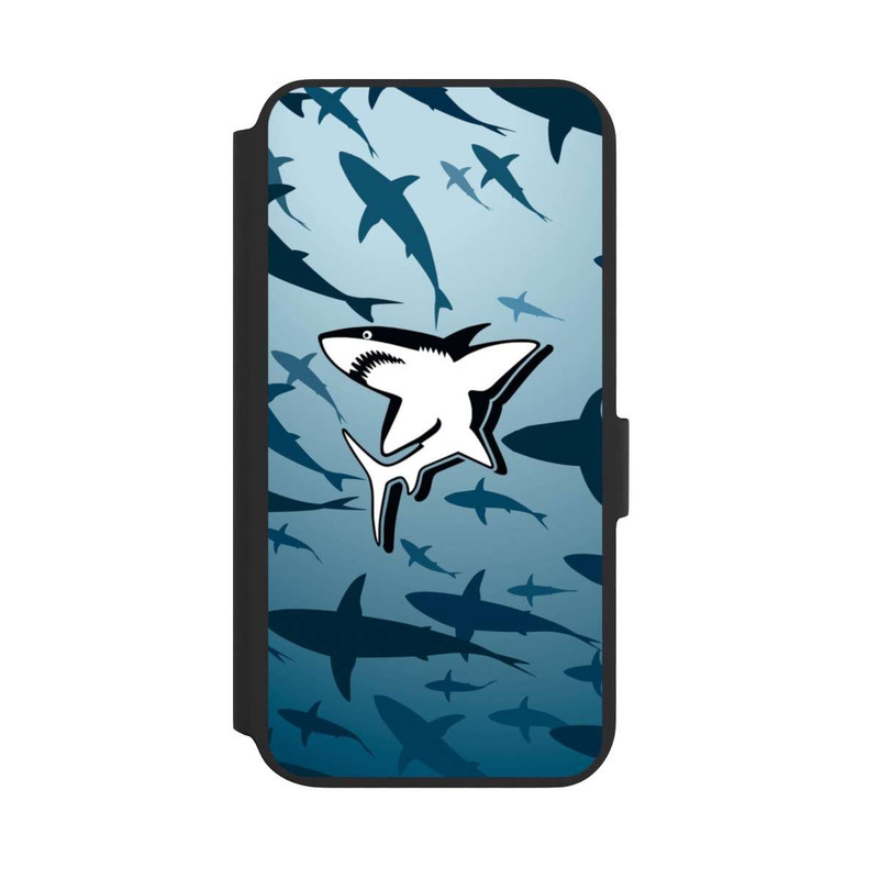 Galaxy S22 + NIVOflip Haie Muster Blau