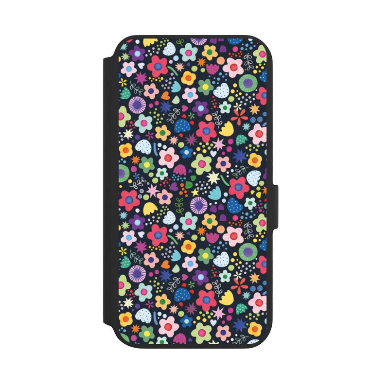 Galaxy S22 + NIVOflip Psychedelic Flowers Multi Black
