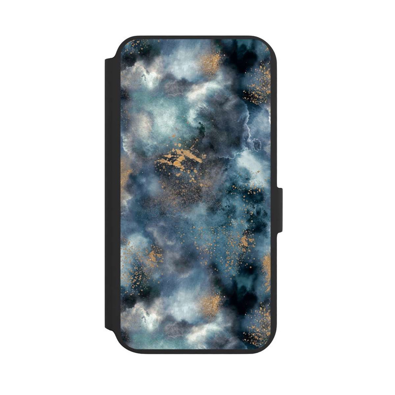 Galaxy S22 + NIVOflip Smoky Marble Watercolor Navy