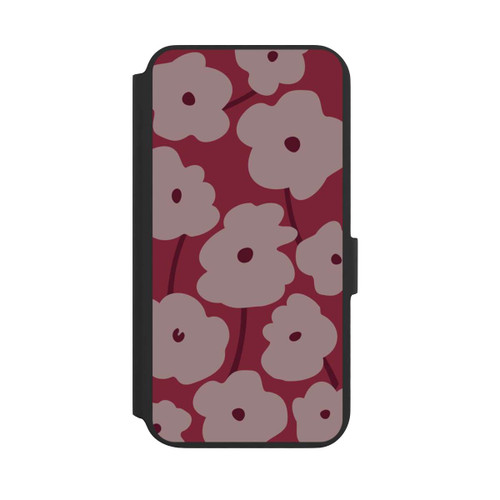 Samsung Galaxy S22+ NIVOflip Minimalistische Blumen Bordeaux