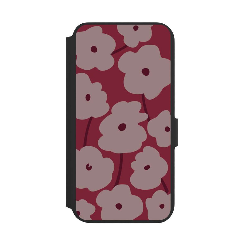 Galaxy S22 + NIVOflip Minimalistische Blumen Bordeaux