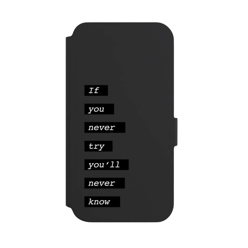 Galaxy S22 + NIVOflip If You Try Black Transparent