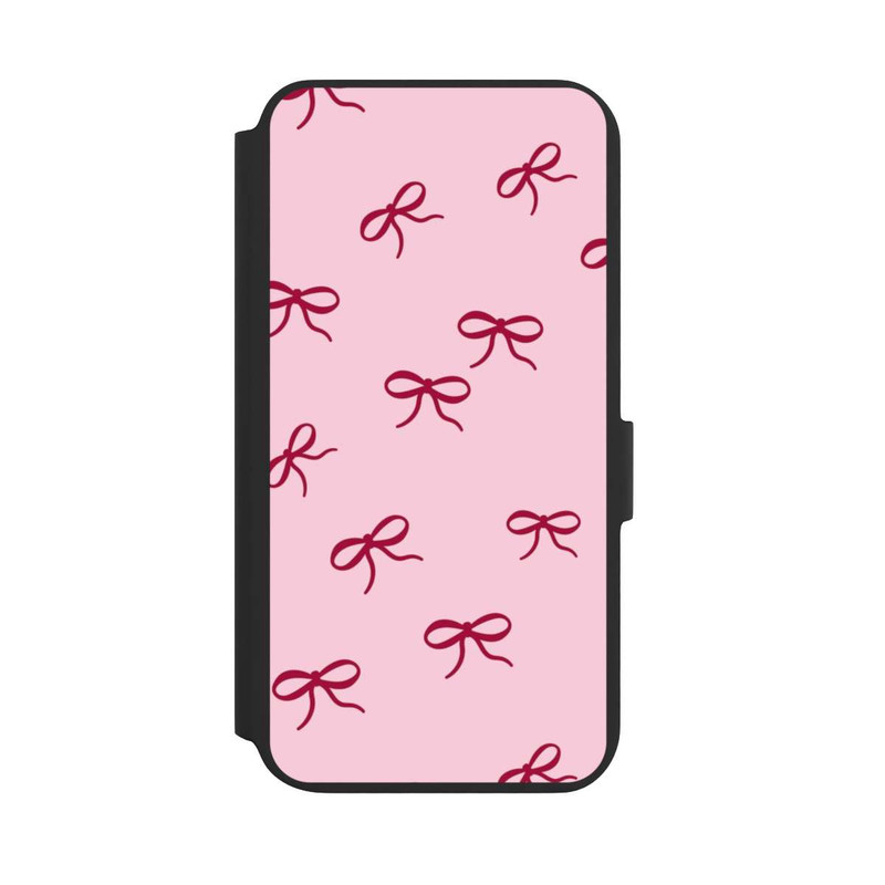 Galaxy S22 + NIVOflip Schleifen Muster Rot Pink